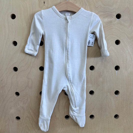 Cream Zip Footies