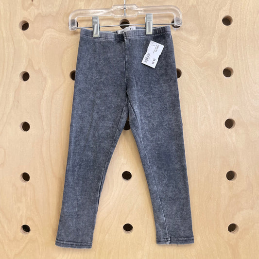 Grey Ribbed Leggings