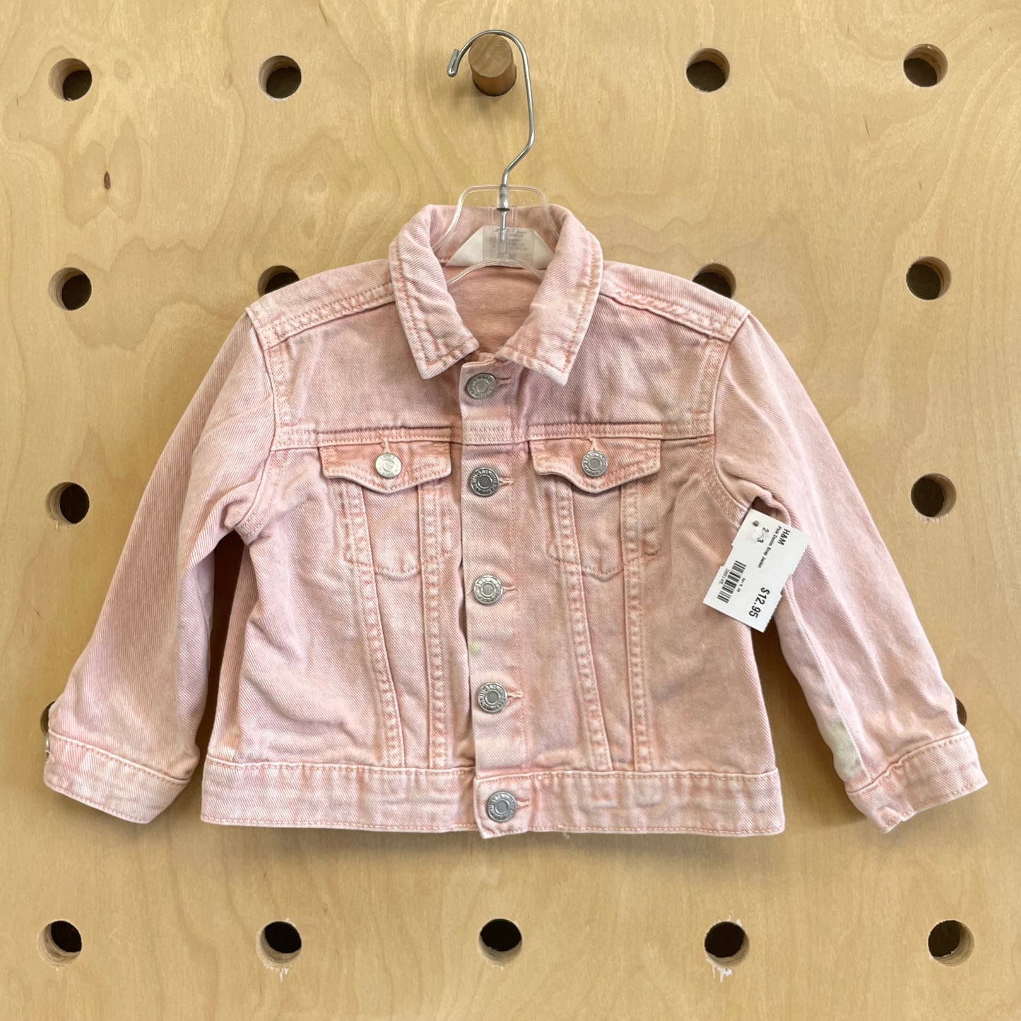 Pink Denim Snap Jacket