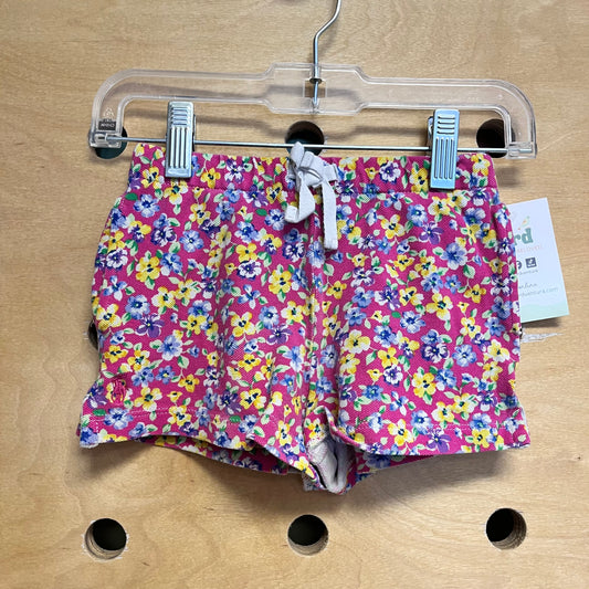 Pink Floral Shorts