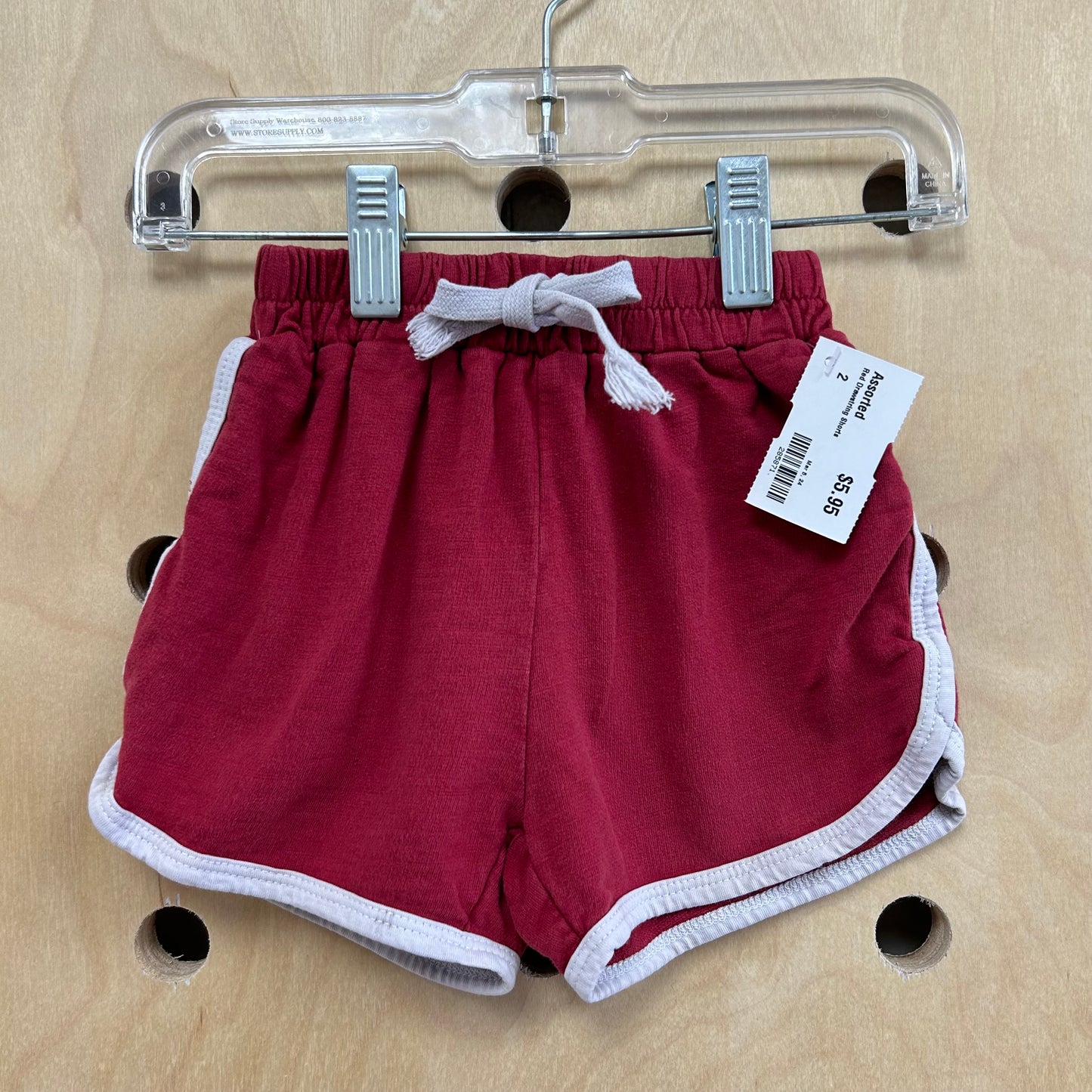 Red Drawstring Shorts