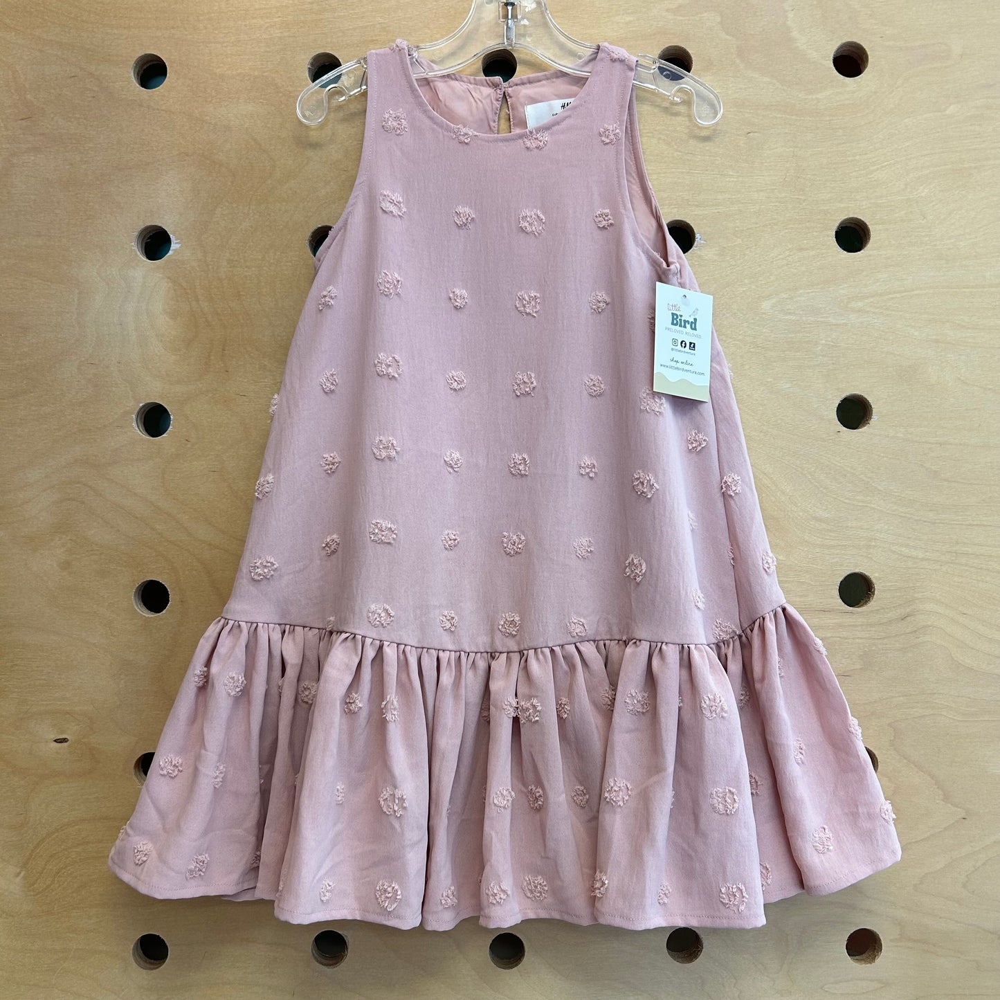 Pink Swiss Dot Dress