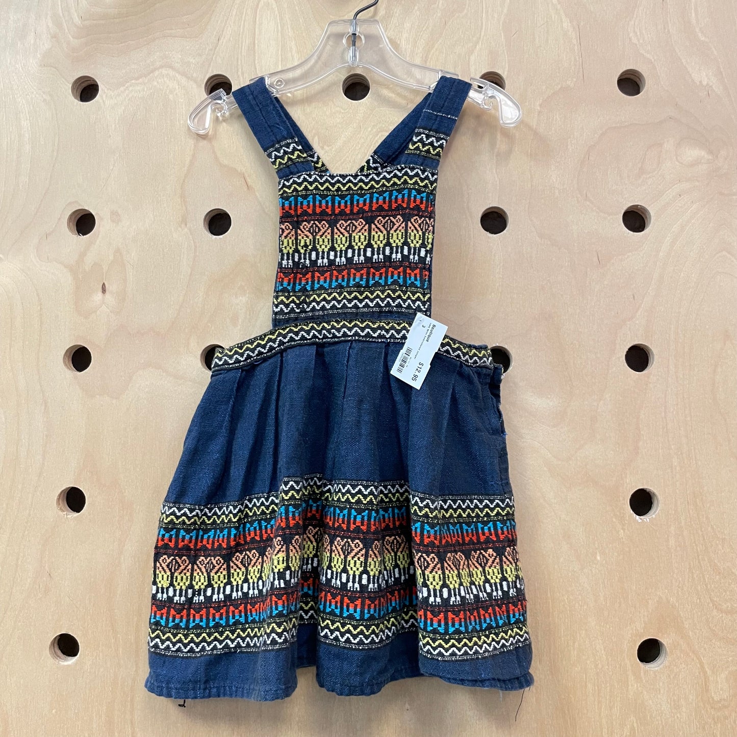 navy Aztec Embroidered Jumper