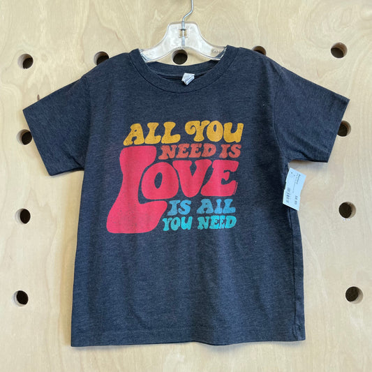 Grey All You Need Is Love Tee