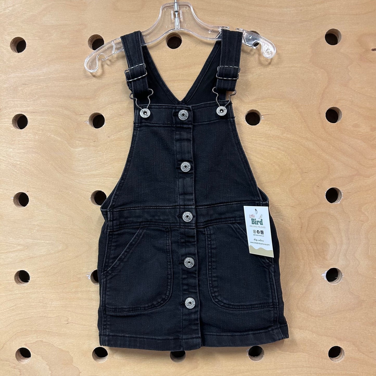 Black Snap Denim Skirtall