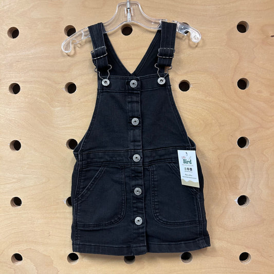 Black Snap Denim Skirtall