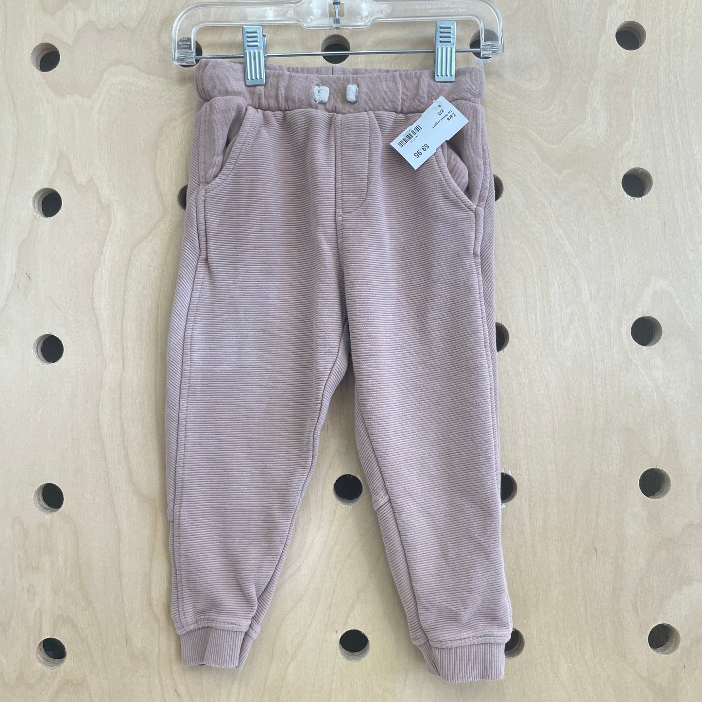 Tan Ribbed Joggers