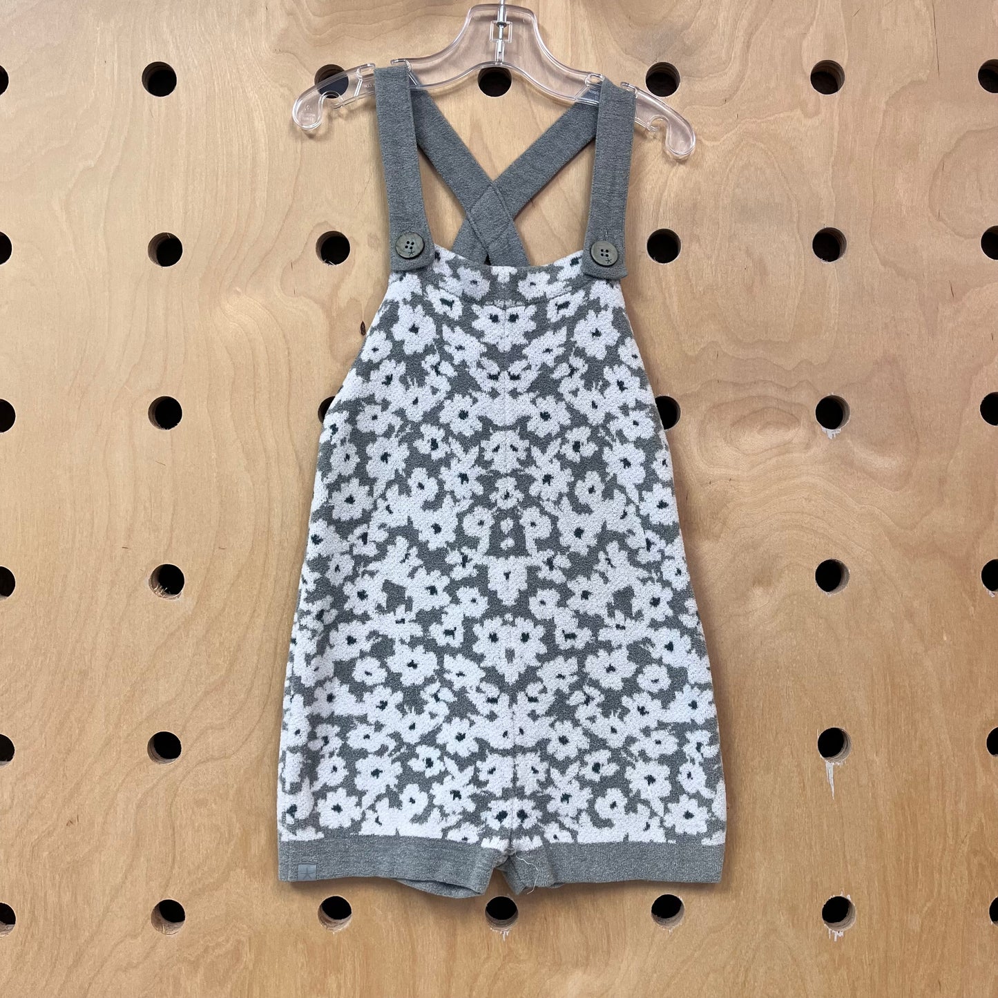 Grey Floral Ultra Lite Knit Romper NEW!