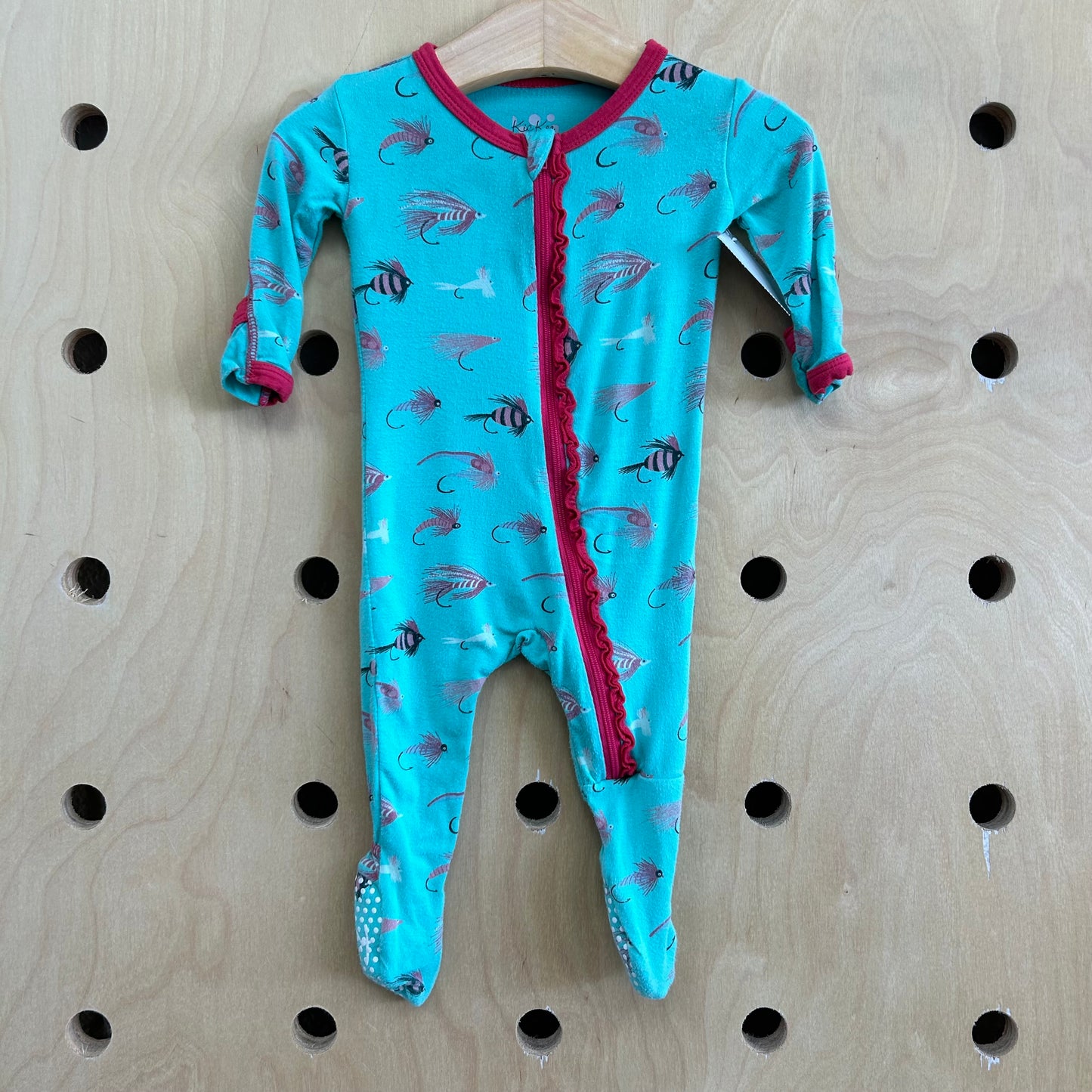 Blue & Pink Fly Fishing Bamboo Zippy
