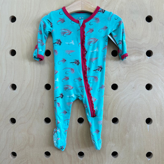 Blue & Pink Fly Fishing Bamboo Zippy