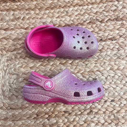 Pink Glittery Clogs