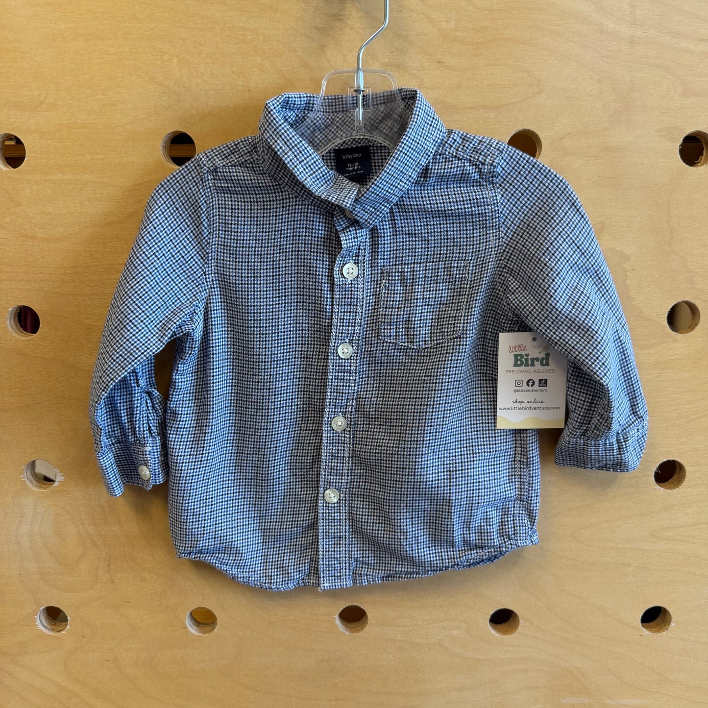 Blue/Black Button Up