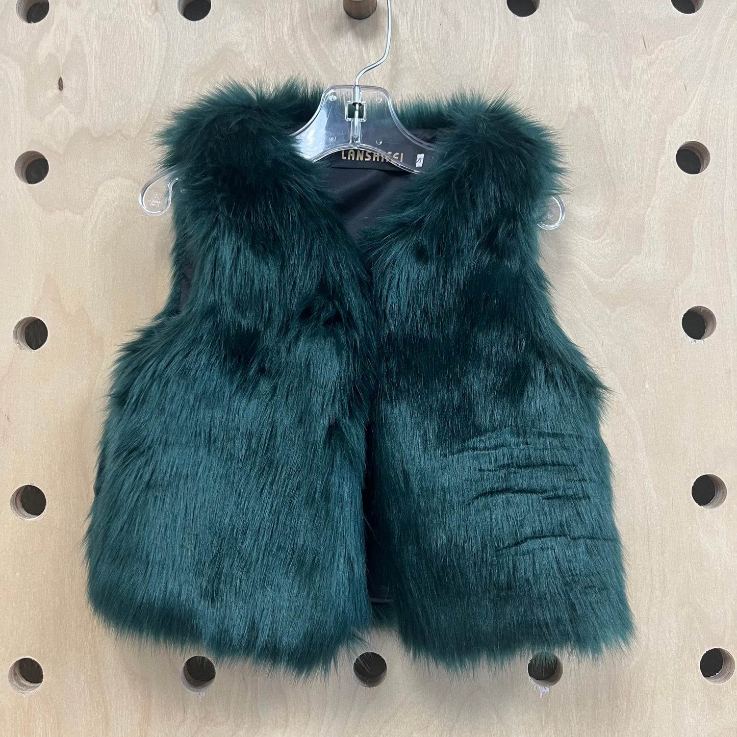 Emerald Faux Fur Vest
