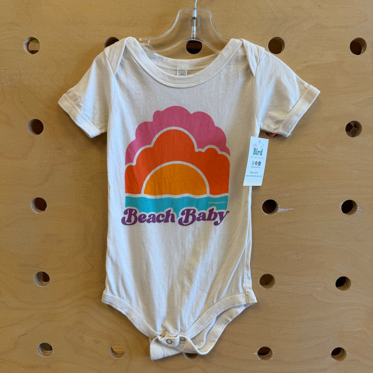Cream 'Beach baby' Bodysuit