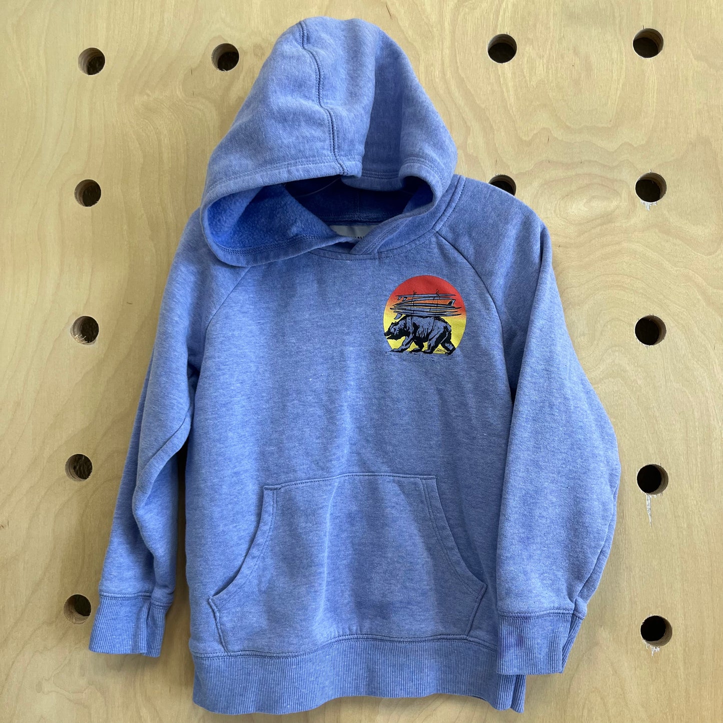 Purple Surf Grizzly Bear Hoodie