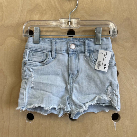 Light Wash Distressed Denim Shorts
