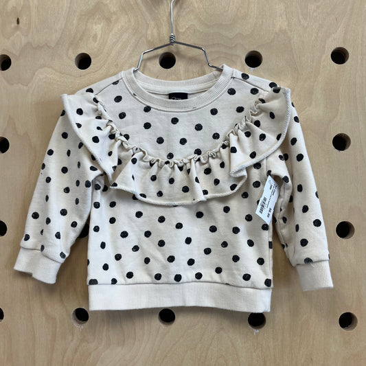 Cream & Black Polka Dot Sweatshirt