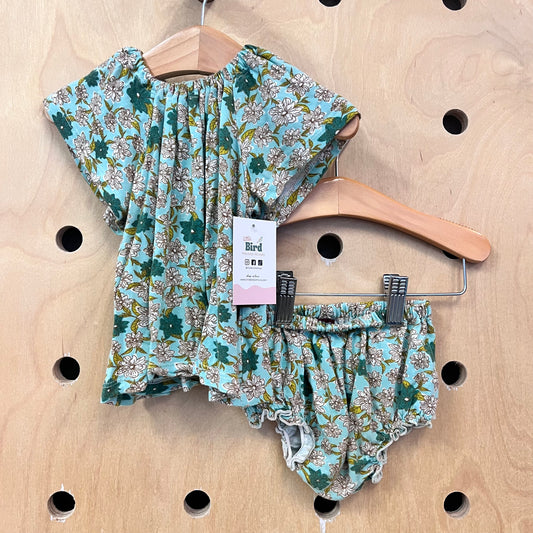 Green Floral Bamboo Dress