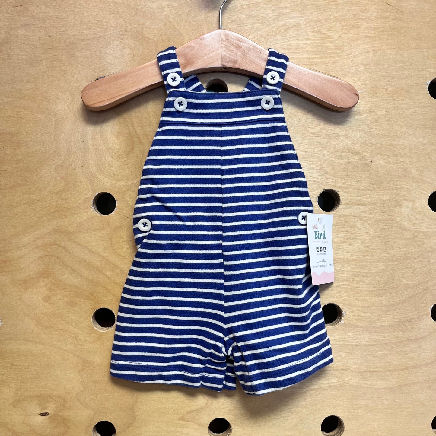 Blue/White Striped Shortalls