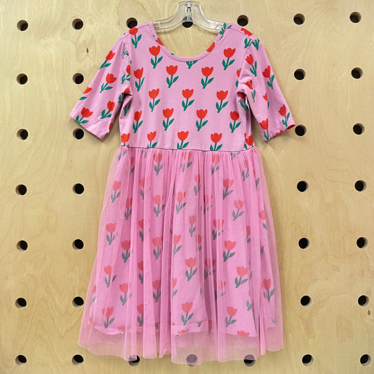 Pink Tullips Tulle Dress