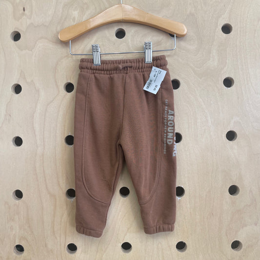 Brown Keep Moving Joggers