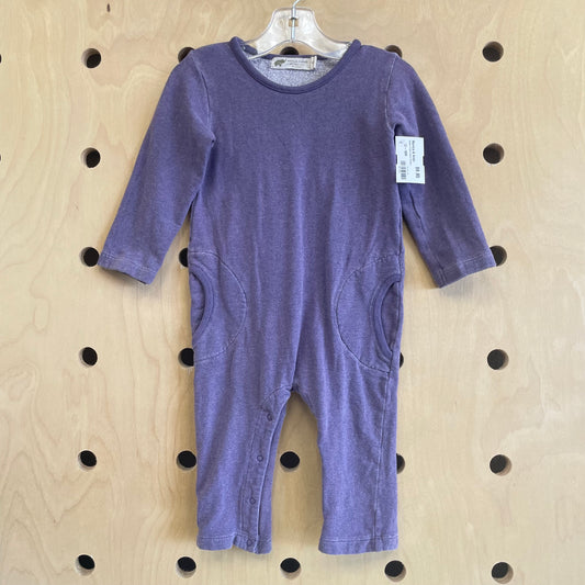 Organic Purple Fleece Romper