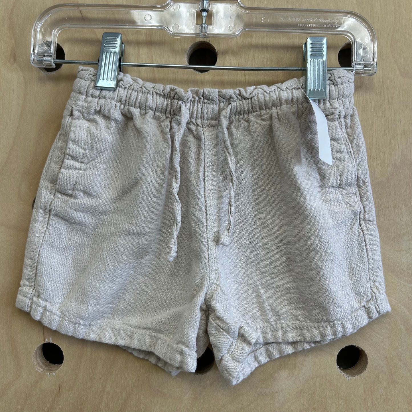 Beige Linen Shorts