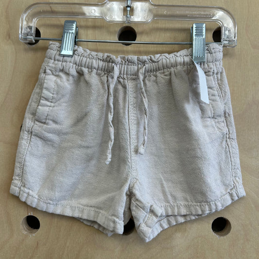 Beige Linen Shorts