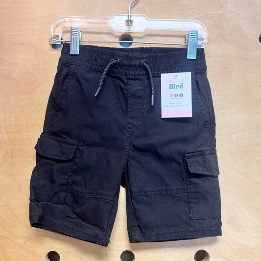 Black Stretchy Drawstring Shorts