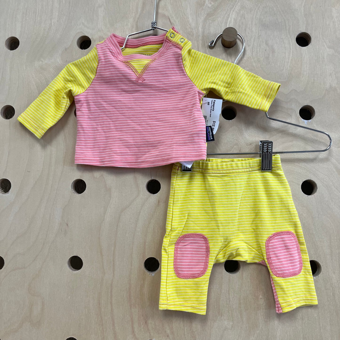 Yellow+Pink Striped Outfit