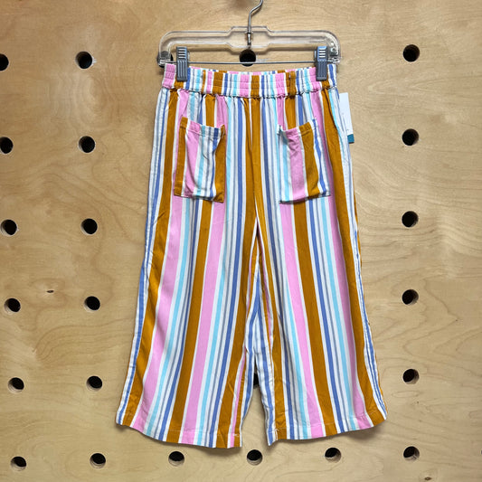 Mustard/Pink Striped Wide Leg Pants
