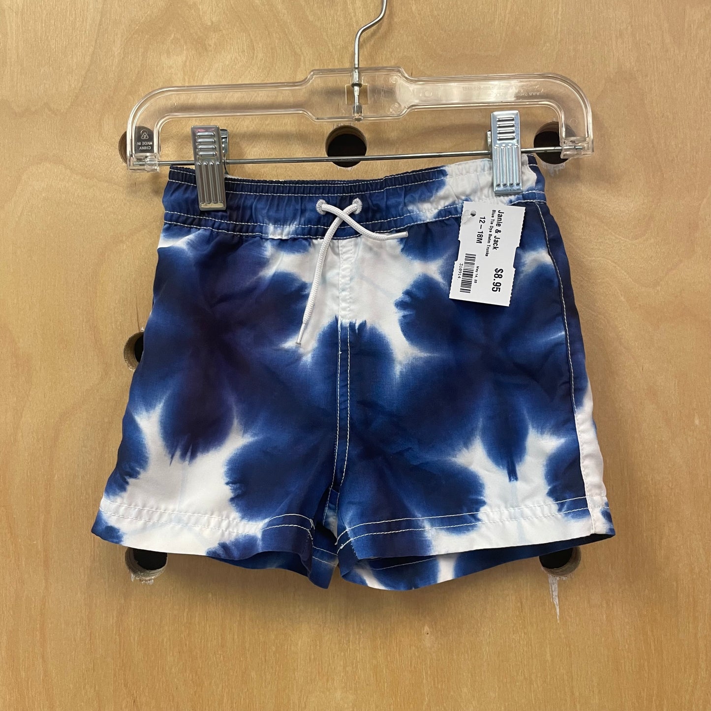 Blue Tie Dye Swim Trunks