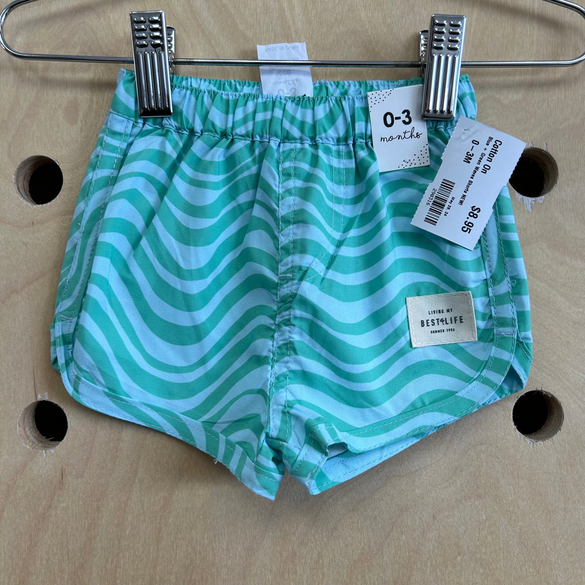 Blue + Green Waves Shorts NEW!