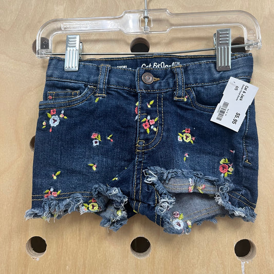 Denim Floral Shorts