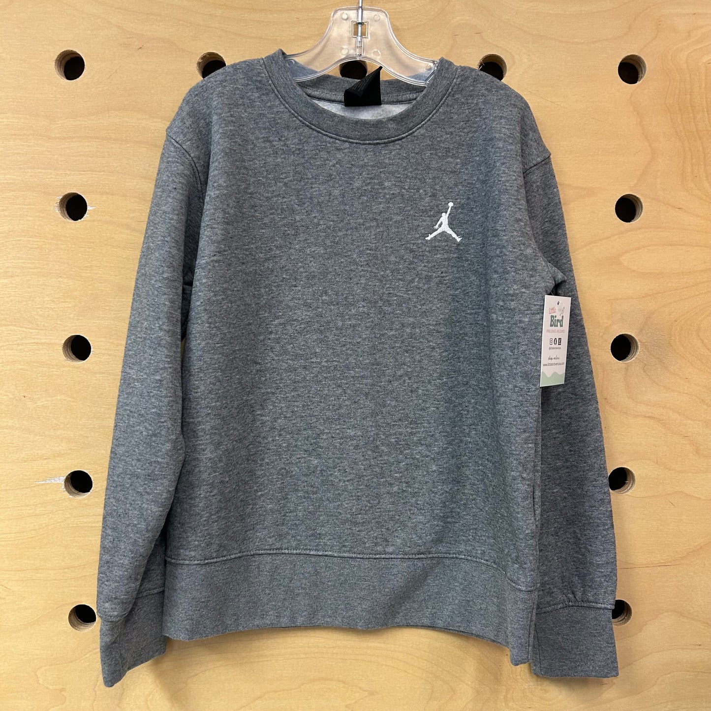 Grey Embroidered Basketball Pullover