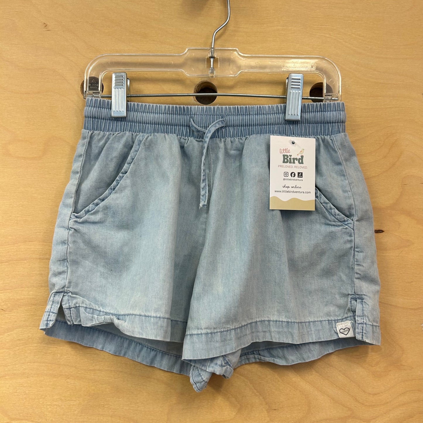 Light Wash Chambray Shorts
