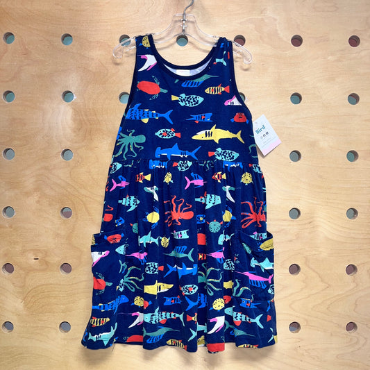 Navy Sea Life Dress