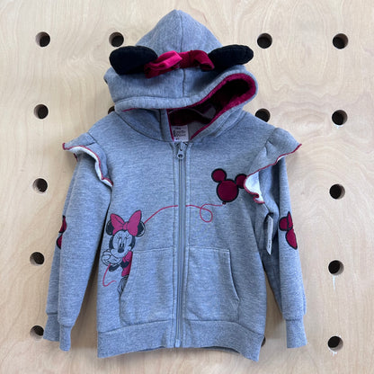 Grey Minnie Zip Hoodie