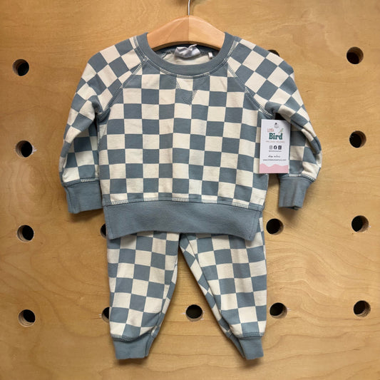 Teal/White Checkered Outfit
