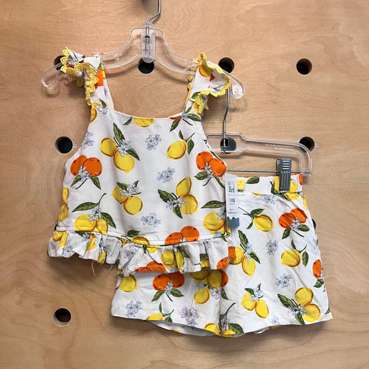 Cream Citrus Lace Trim Outfit
