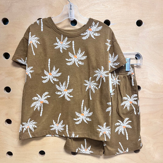 Brown/White Palm Tree Outfit
