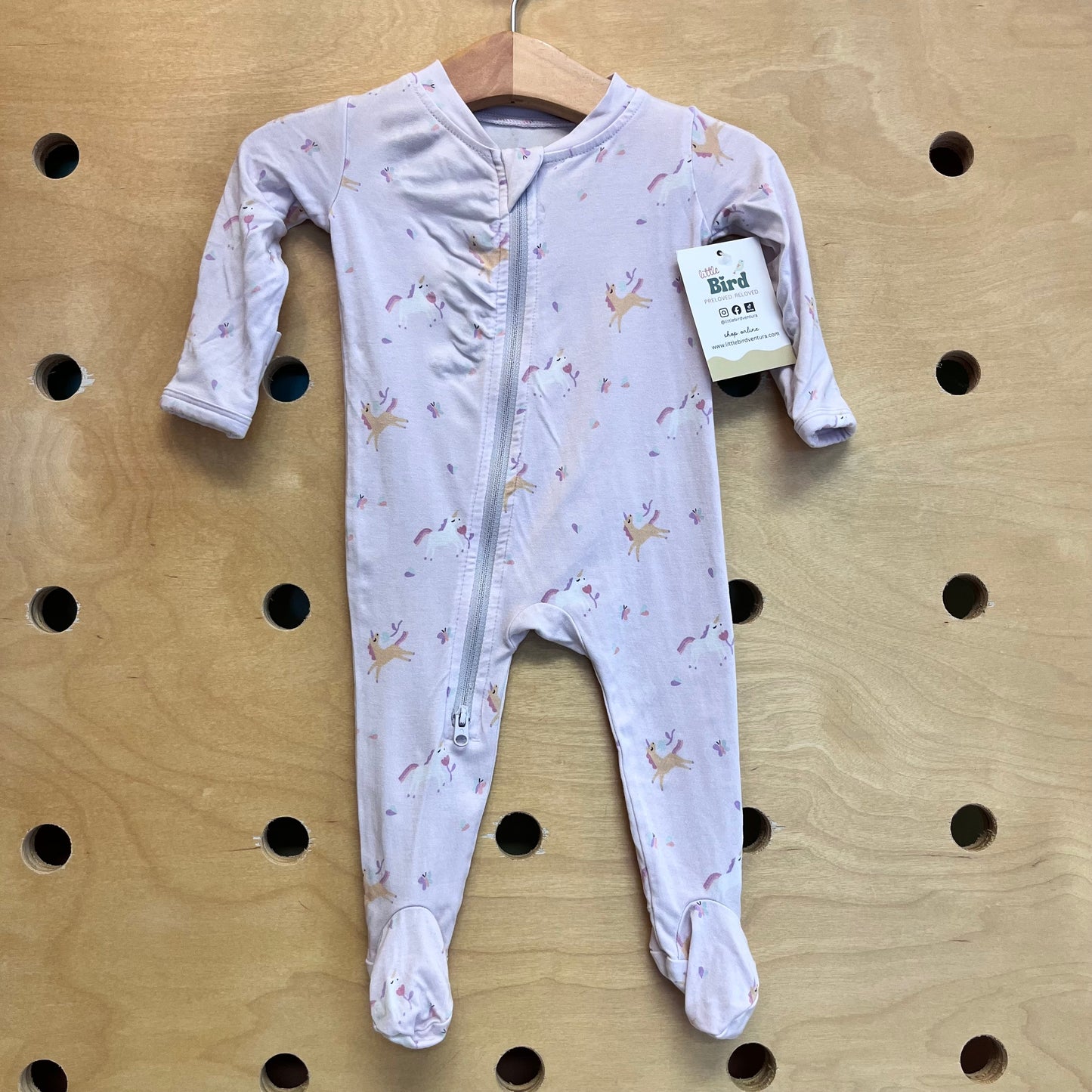 Purple Unicorn 2-Way Zip Footies