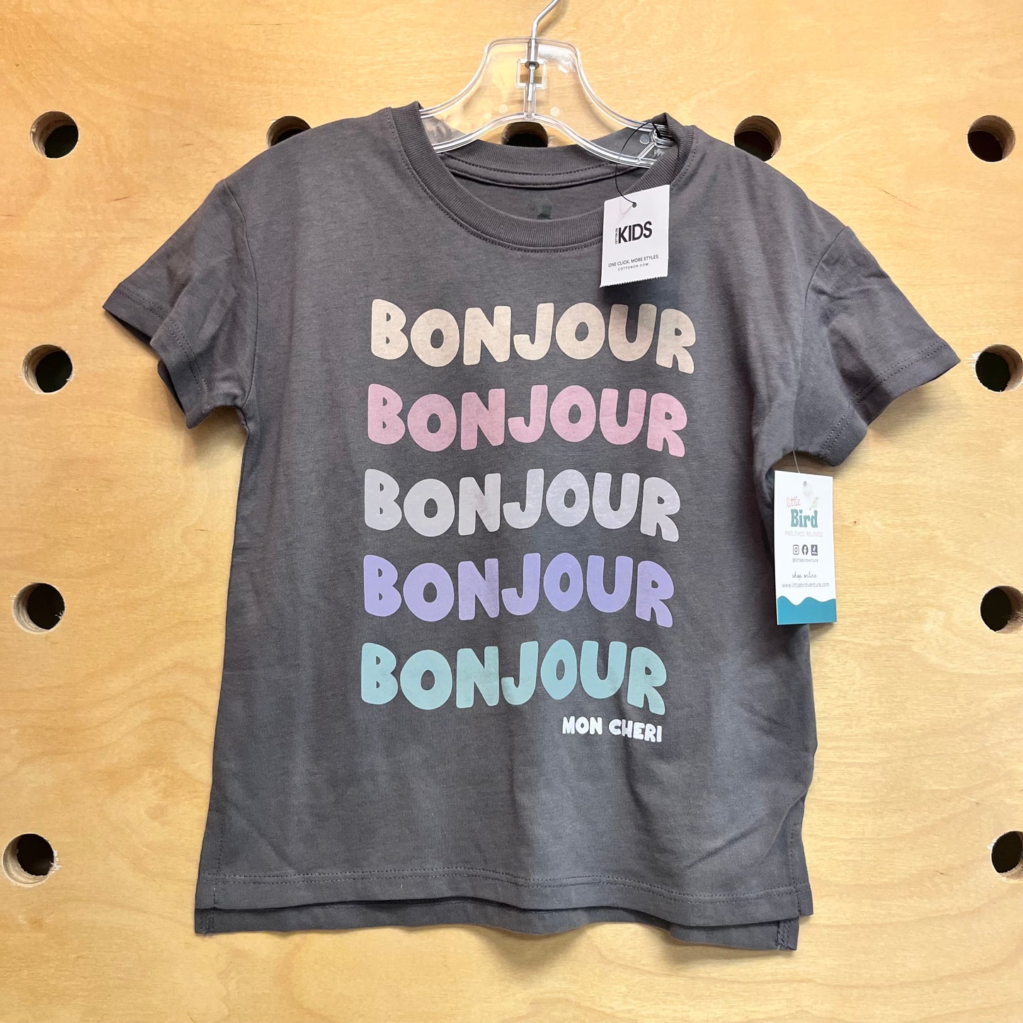 Grey Bonjour Tee NEW!
