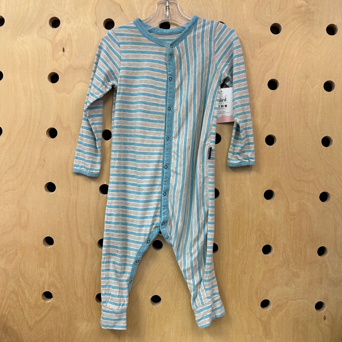 Organic Blue + Snap Romper