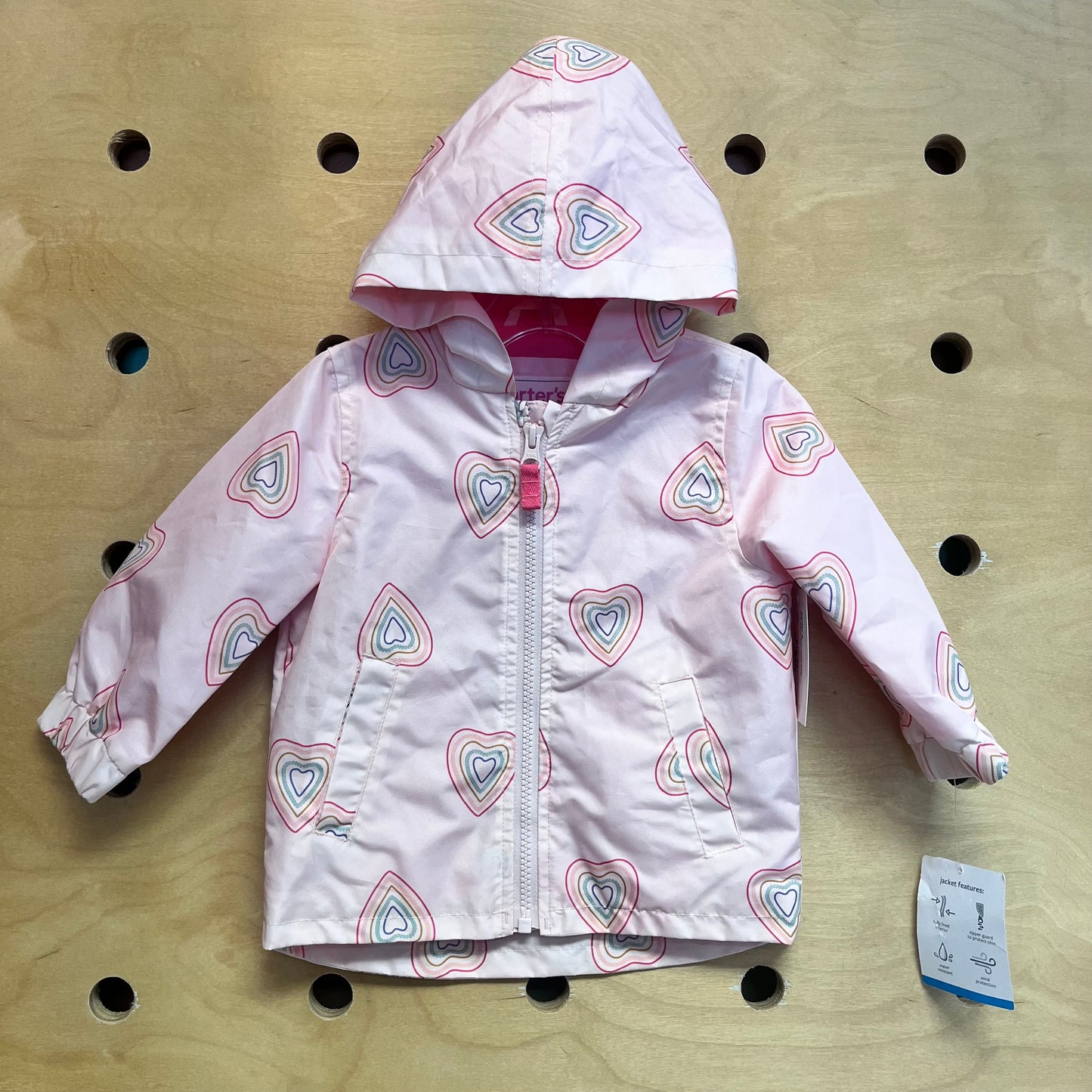 Pink Hearts Rain Jacket NEW!