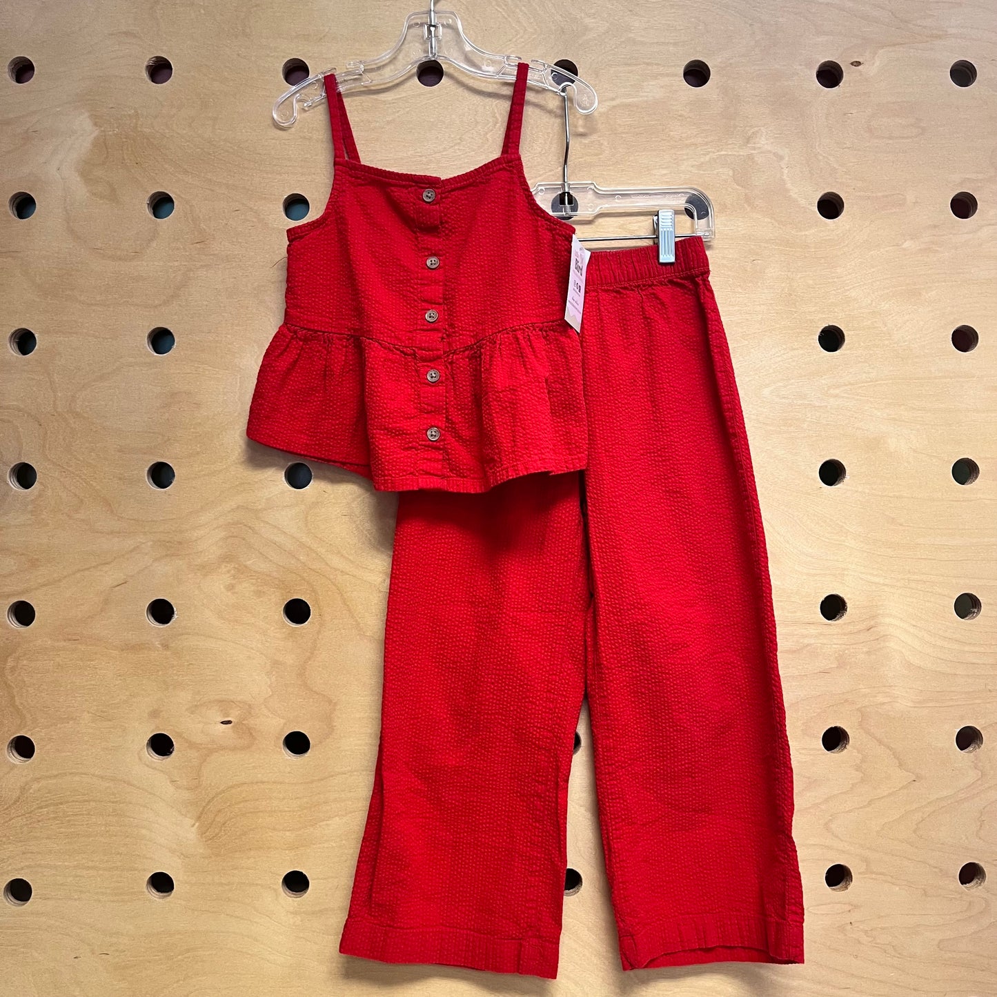 Red Textured Outfit