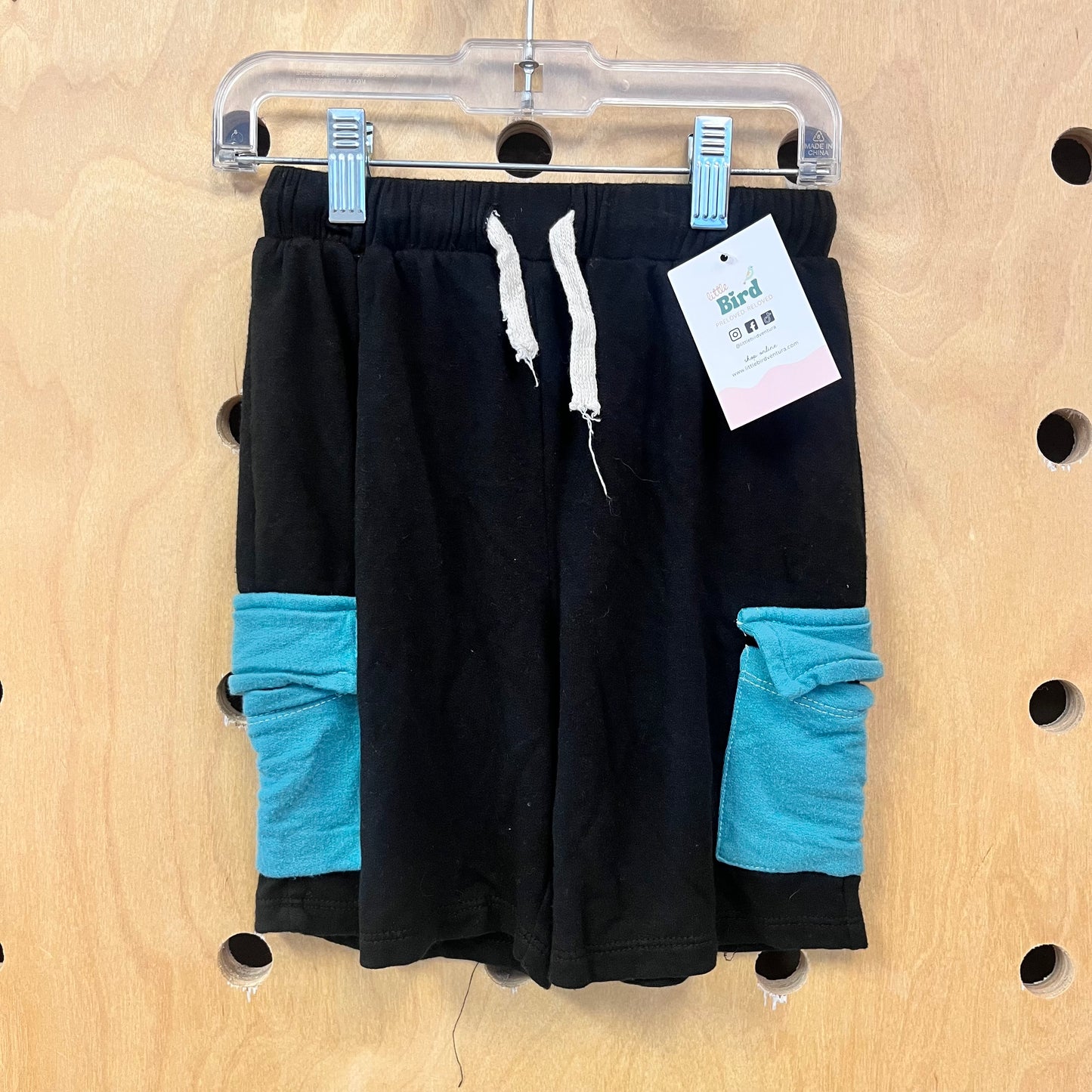 Black & Teal Super Soft Shorts