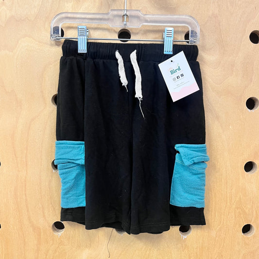 Black & Teal Super Soft Shorts