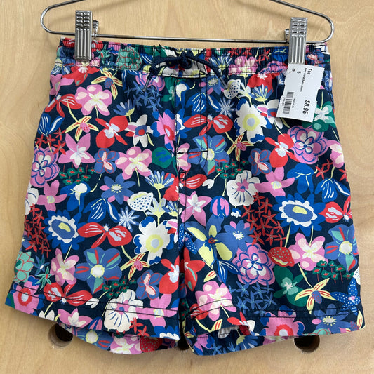 Navy Floral Swim Shorts