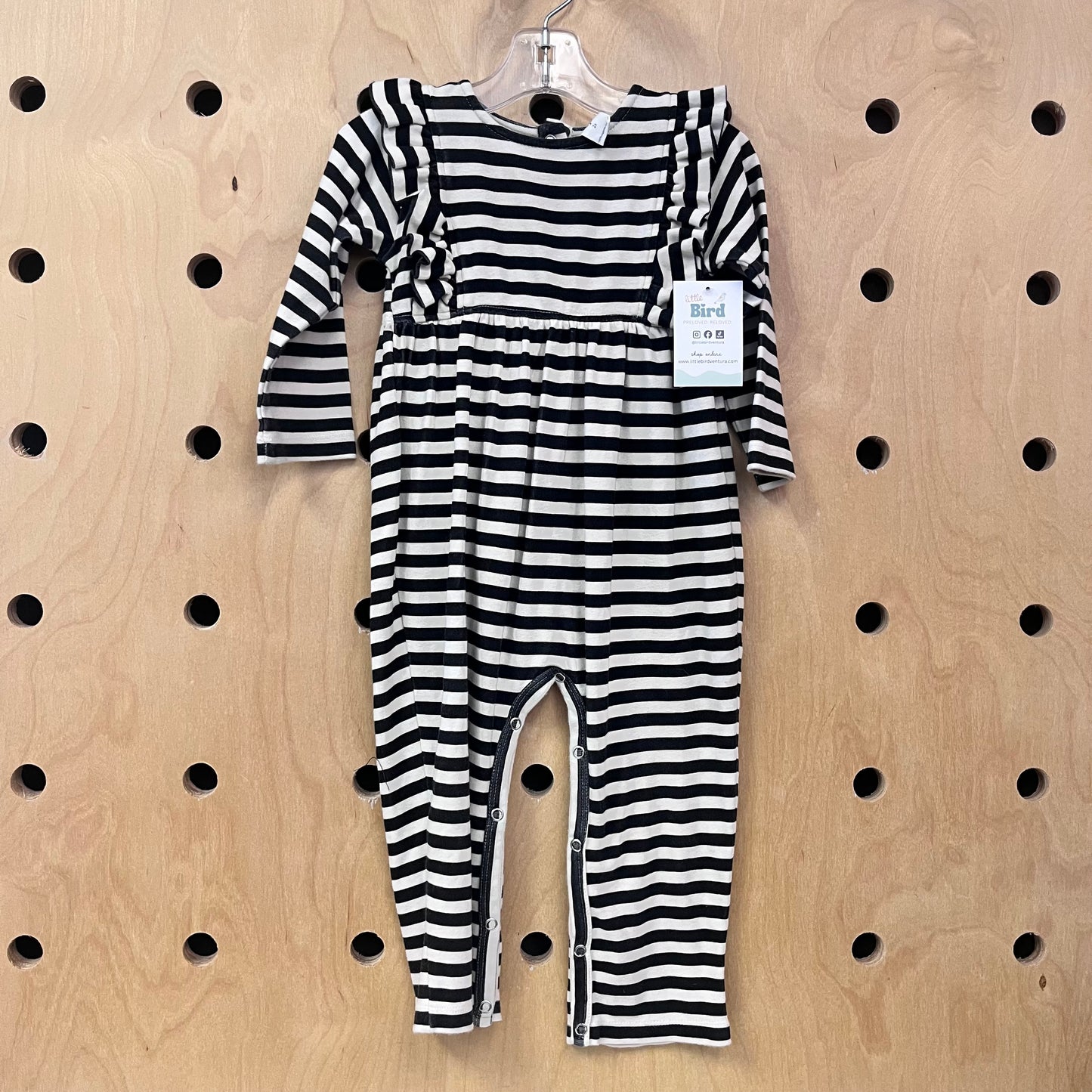 Black/White Organic Cotton Romper